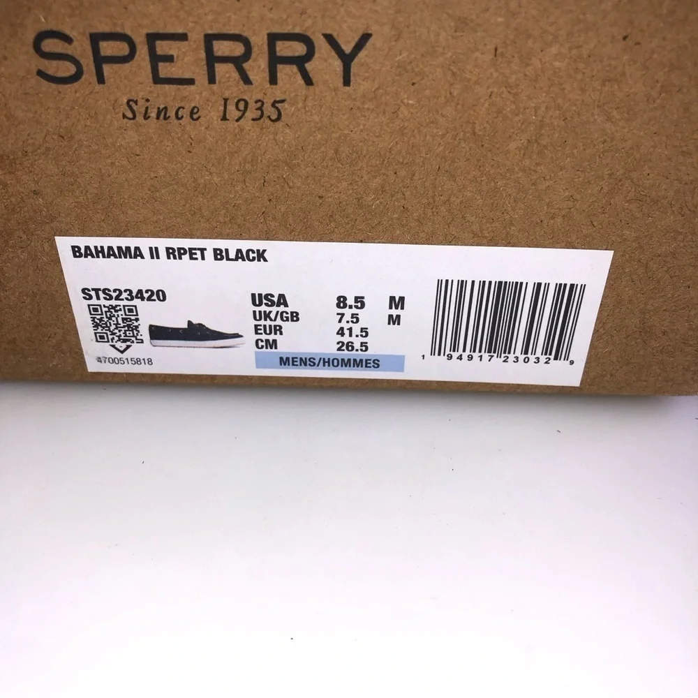 SPERRY Men's Bahama Seacycled Boat Shoes Size 8.5M